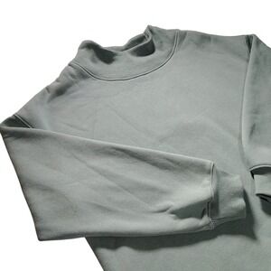 Trendy Queen Womens‎ Small Green Mock Neck Pullover Sweatshirt Casual Comfy